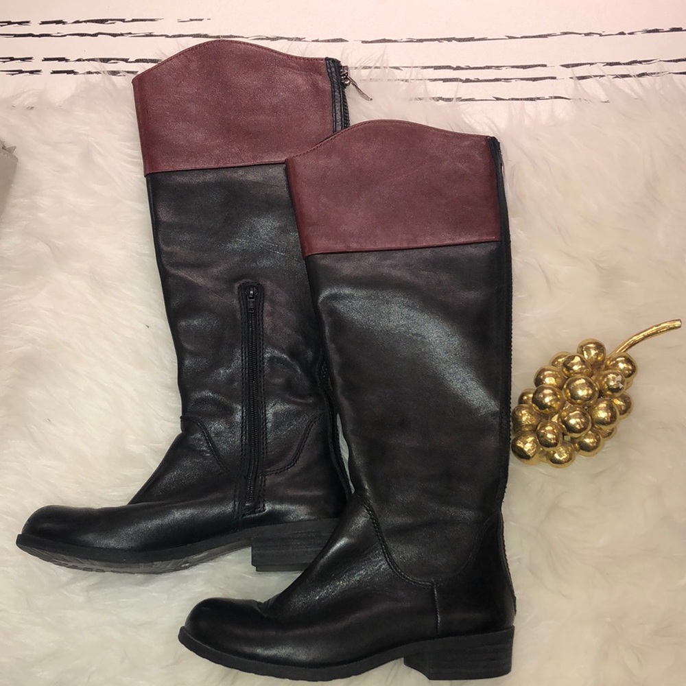 BCBGeneration Malino Black burgundy leather boots women’s‎ 6.5